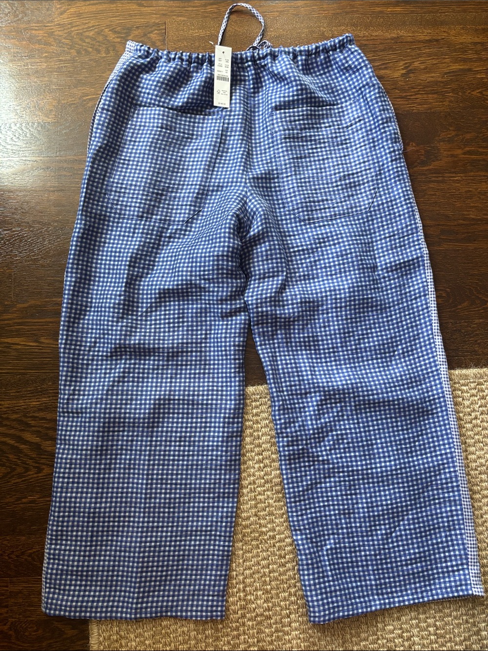 NWT XS JCrew Gingham Luna pants - Picture 7 of 8